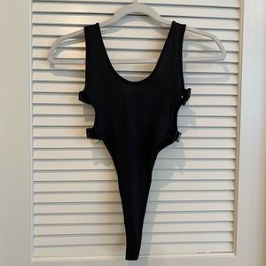Urban Outfitters black buckle bodysuit